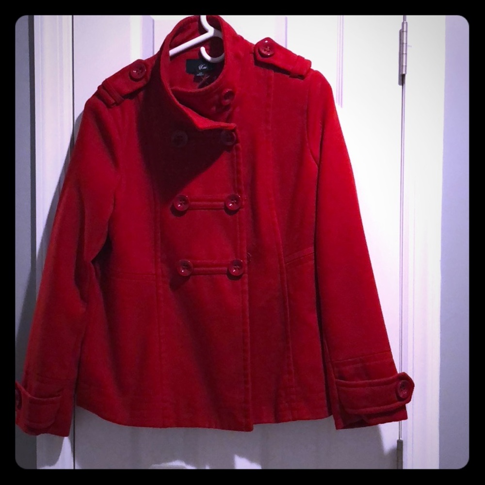 ✨Price Drop! ✨ Red Pea coat - Picture 1 of 5